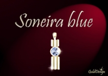 Soniera blue - přívěsek zlacený